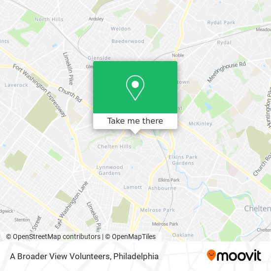 A Broader View Volunteers map