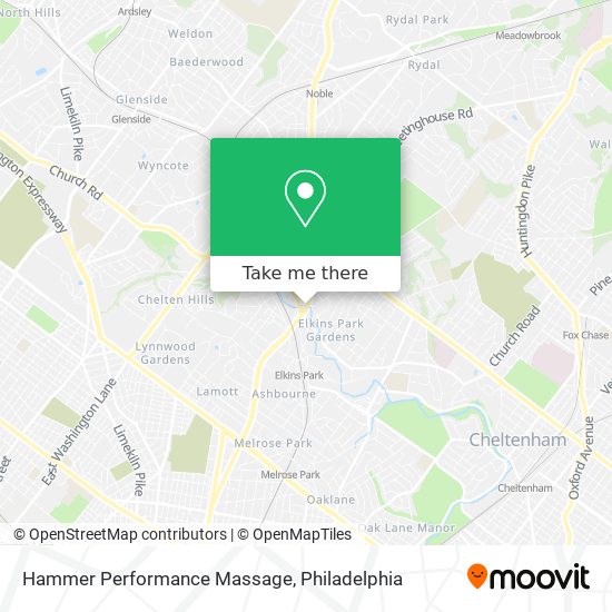 Mapa de Hammer Performance Massage