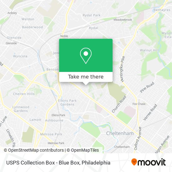 USPS Collection Box - Blue Box map