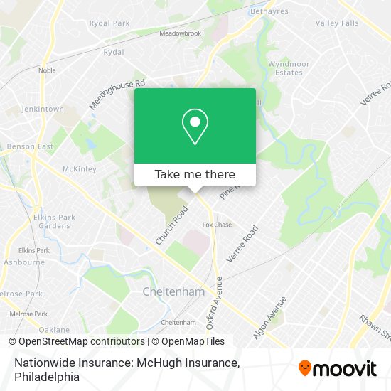 Mapa de Nationwide Insurance: McHugh Insurance