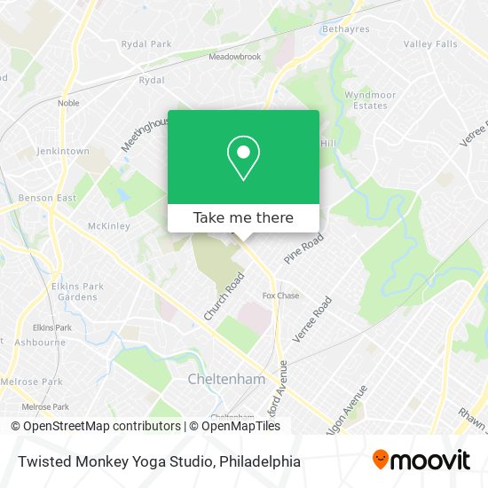 Twisted Monkey Yoga Studio map