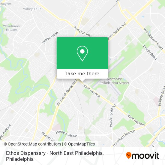 Ethos Dispensary - North East Philadelphia map