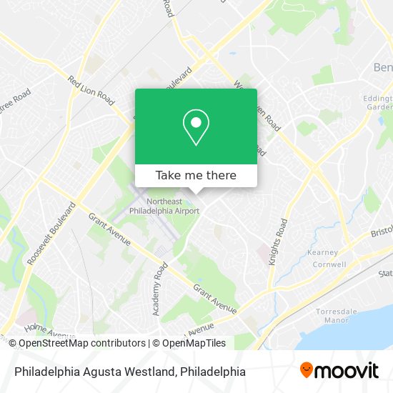 Philadelphia Agusta Westland map