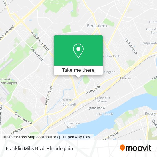 Franklin Mills Blvd map