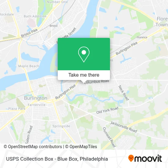 USPS Collection Box - Blue Box map