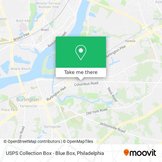 Mapa de USPS Collection Box - Blue Box