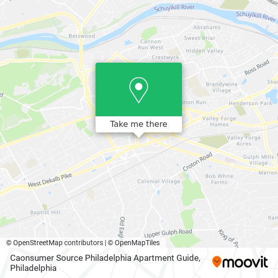 Mapa de Caonsumer Source Philadelphia Apartment Guide