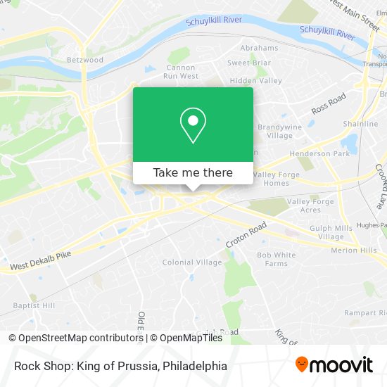 Mapa de Rock Shop: King of Prussia