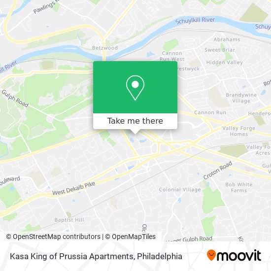 Kasa King of Prussia Apartments map