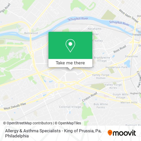 Mapa de Allergy & Asthma Specialists - King of Prussia, Pa