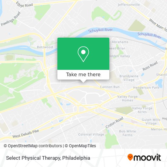 Mapa de Select Physical Therapy