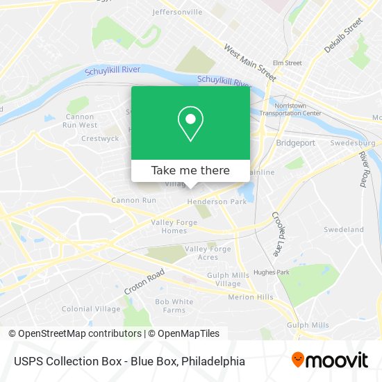 Mapa de USPS Collection Box - Blue Box