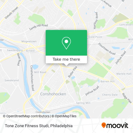 Tone Zone Fitness Studi map