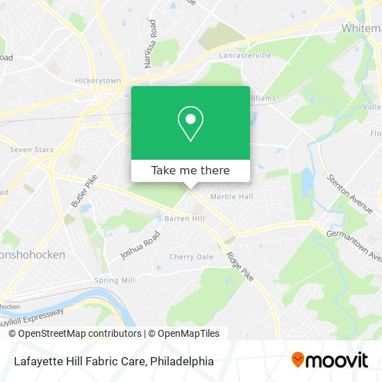 Mapa de Lafayette Hill Fabric Care