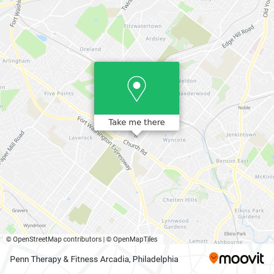 Penn Therapy & Fitness Arcadia map