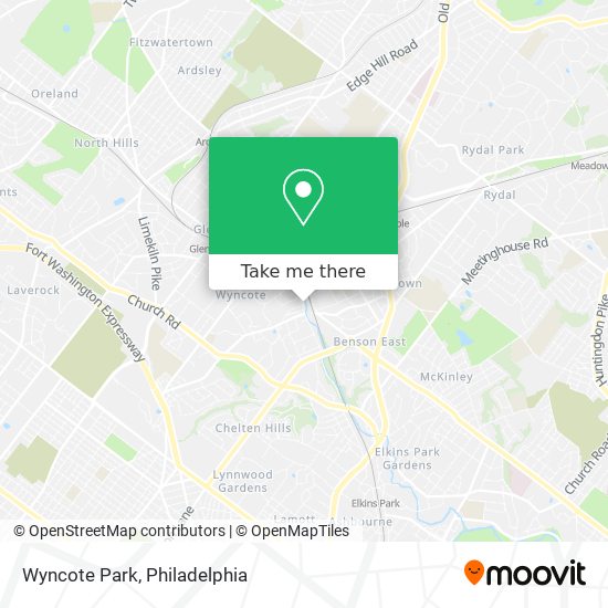 Wyncote Park map