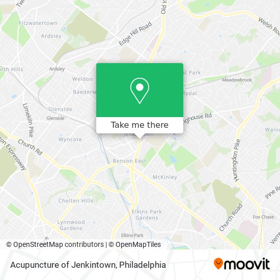 Mapa de Acupuncture of Jenkintown