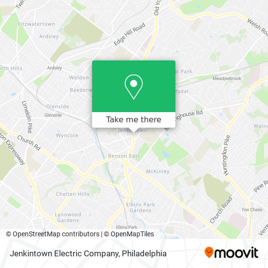 Jenkintown Electric Company map