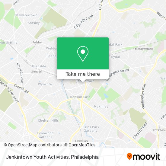 Jenkintown Youth Activities map