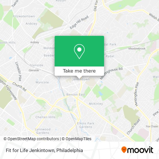 Mapa de Fit for Life Jenkintown