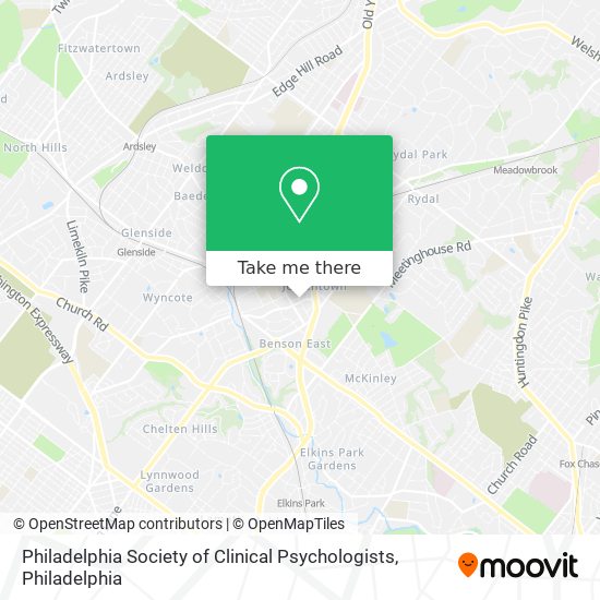 Mapa de Philadelphia Society of Clinical Psychologists