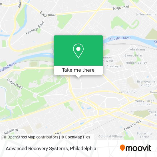 Advanced Recovery Systems map