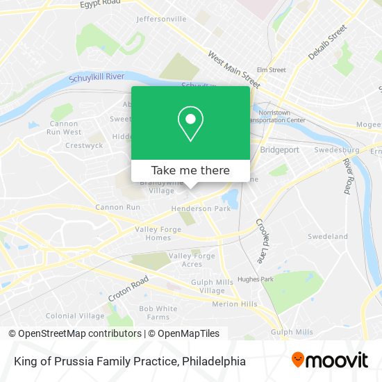 King of Prussia Family Practice map