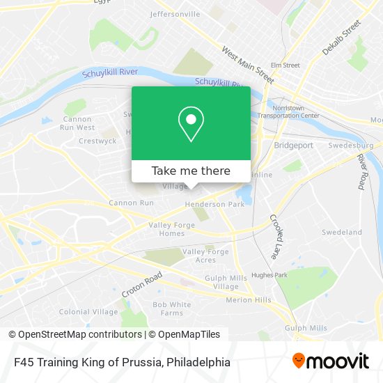 F45 Training King of Prussia map