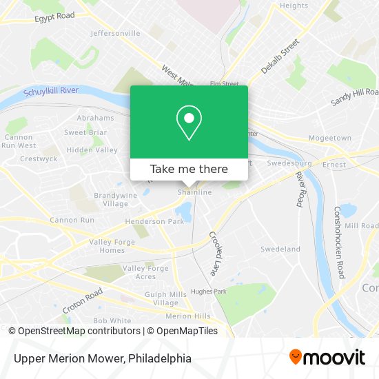 Upper Merion Mower map