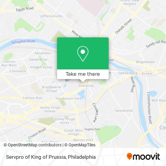 Mapa de Servpro of King of Prussia