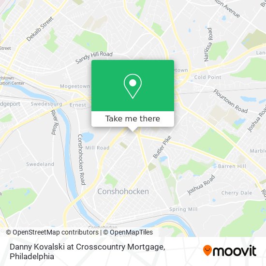 Danny Kovalski at Crosscountry Mortgage map