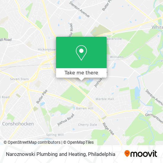 Naroznowski Plumbing and Heating map