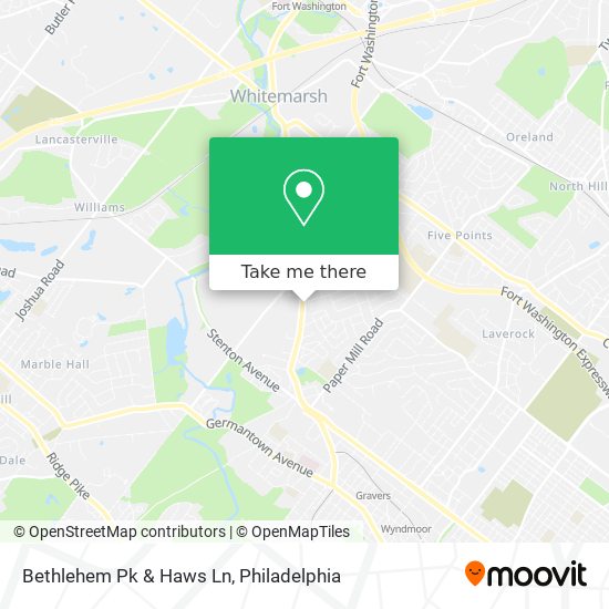 Bethlehem Pk & Haws Ln map
