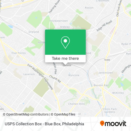 USPS Collection Box - Blue Box map