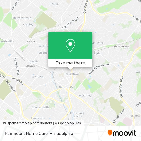 Fairmount Home Care map