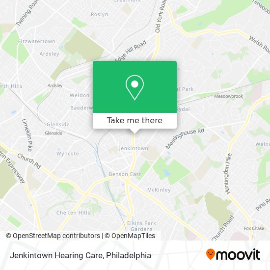 Mapa de Jenkintown Hearing Care
