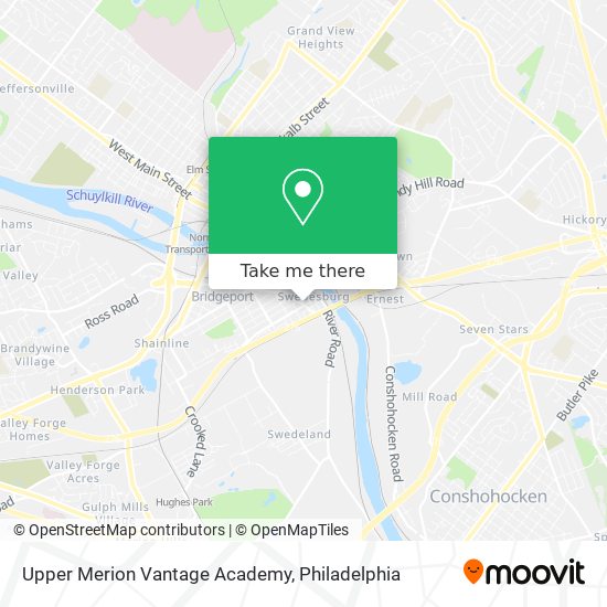 Mapa de Upper Merion Vantage Academy