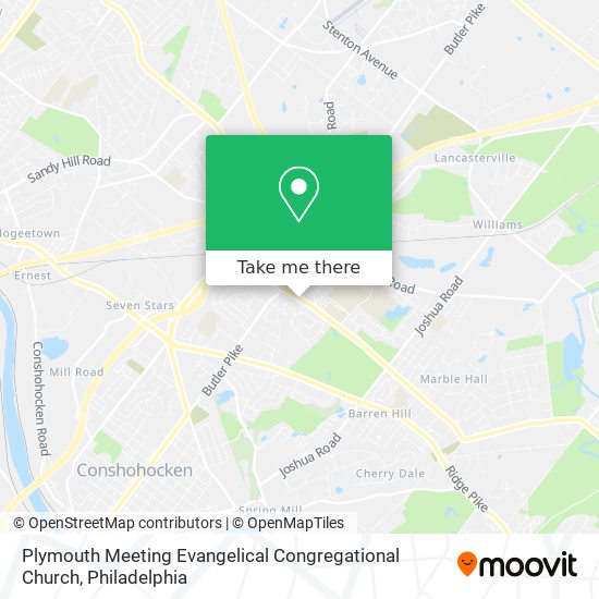 Plymouth Meeting Evangelical Congregational Church map
