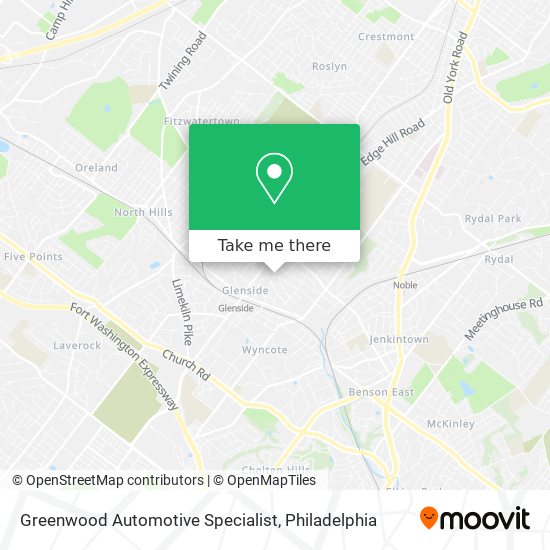 Greenwood Automotive Specialist map