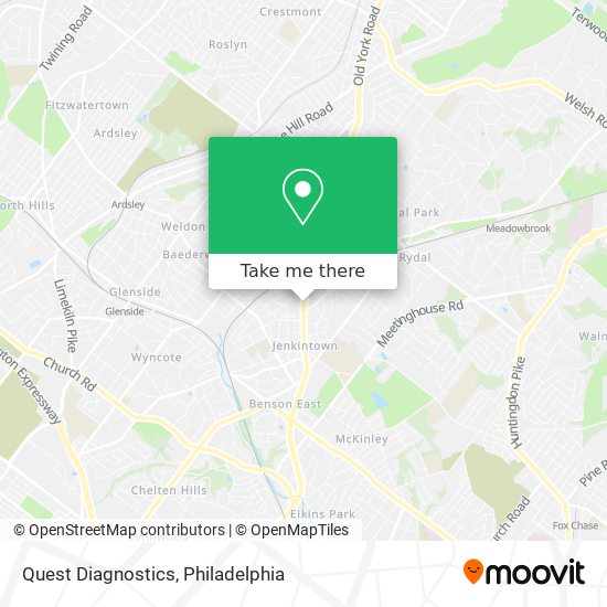 Quest Diagnostics map