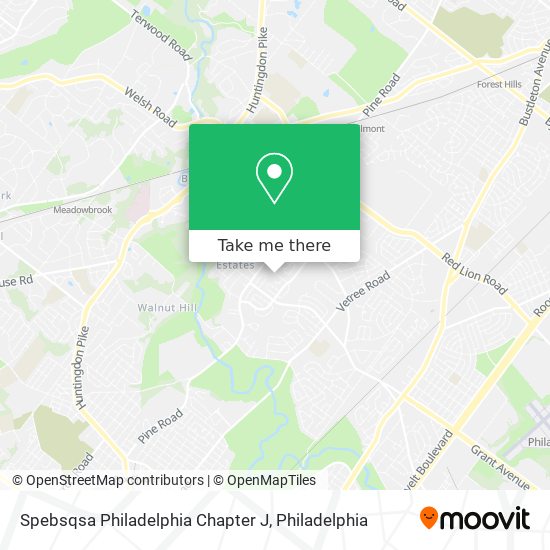 Mapa de Spebsqsa Philadelphia Chapter J