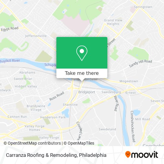 Carranza Roofing & Remodeling map