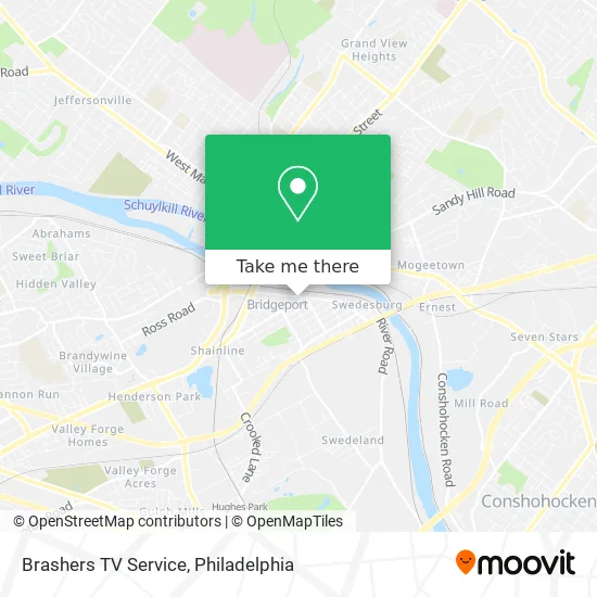 Brashers TV Service map