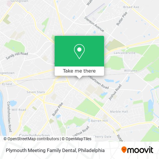 Plymouth Meeting Family Dental map