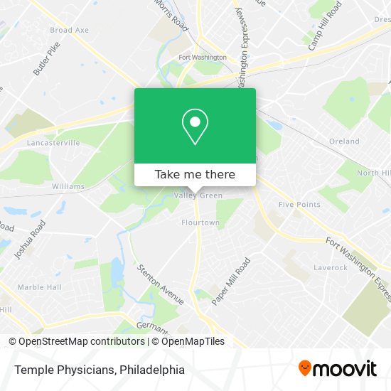 Temple Physicians map