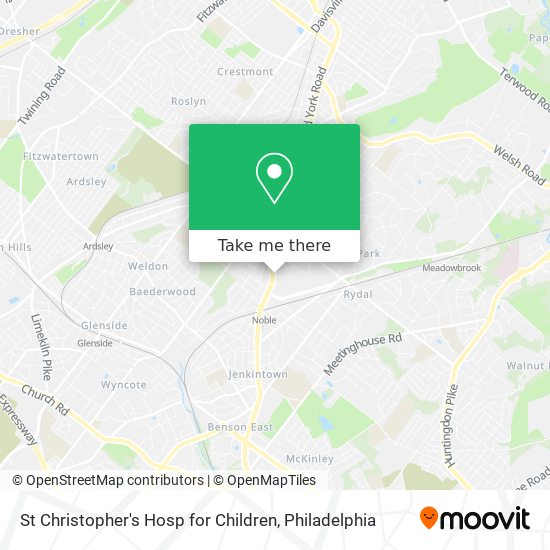 St Christopher's Hosp for Children map