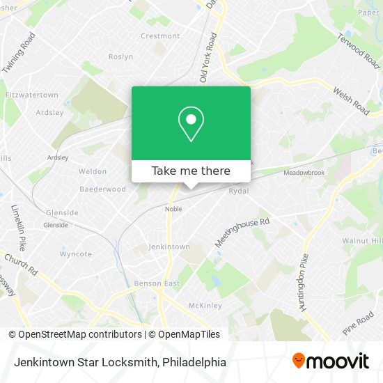 Jenkintown Star Locksmith map