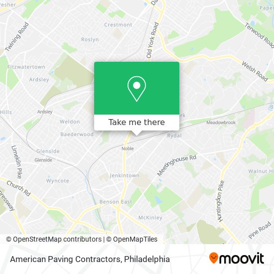 American Paving Contractors map