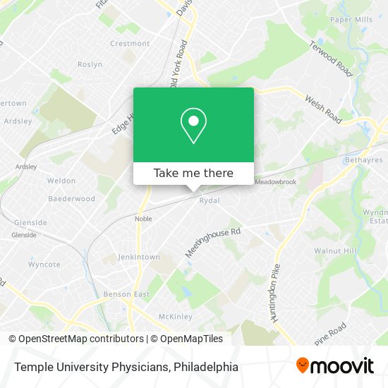 Temple University Physicians map