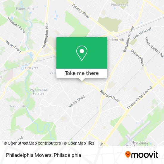 Philadelphia Movers map